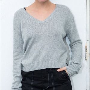Brandy Melville Grey Leah Knit Sweater